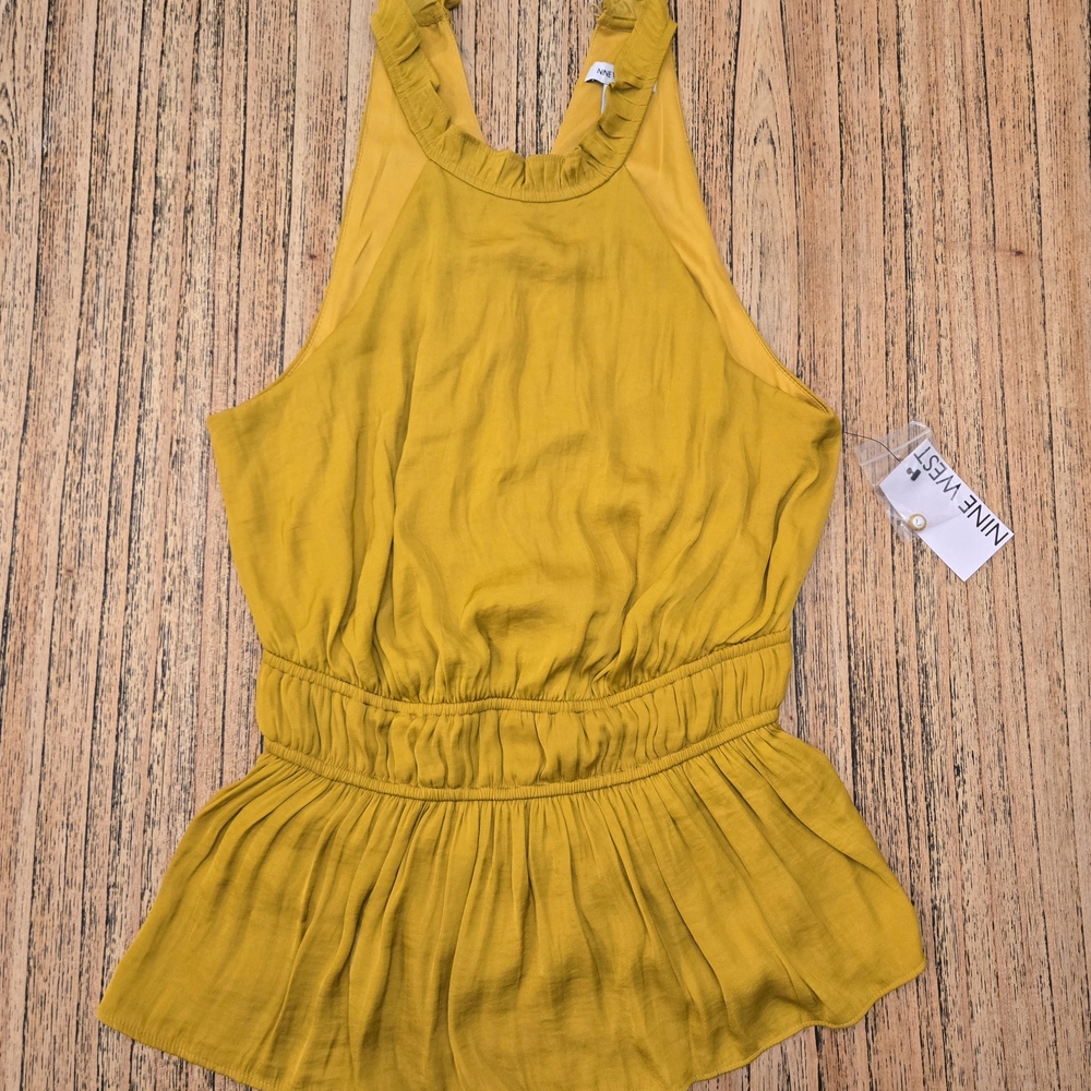 Nine West Mustard Yellow Tank Top New‎ With Tags